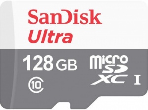 Флеш карта microSDXC 128Gb Class10 Sandisk SDSQUNR-128G-GN6MN Ultra w/o adapter