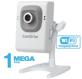 Видеокамера IP CD320 1 Мп, 1/4'' КМОП, 0.3 лк (день)/0.1 лк (ночь), DWDR, 2D/3DNR, объектив 2.5 мм, Н.264, 1280x720 25 к/с, ИК-фильтр, микрофон, Wi-Fi
